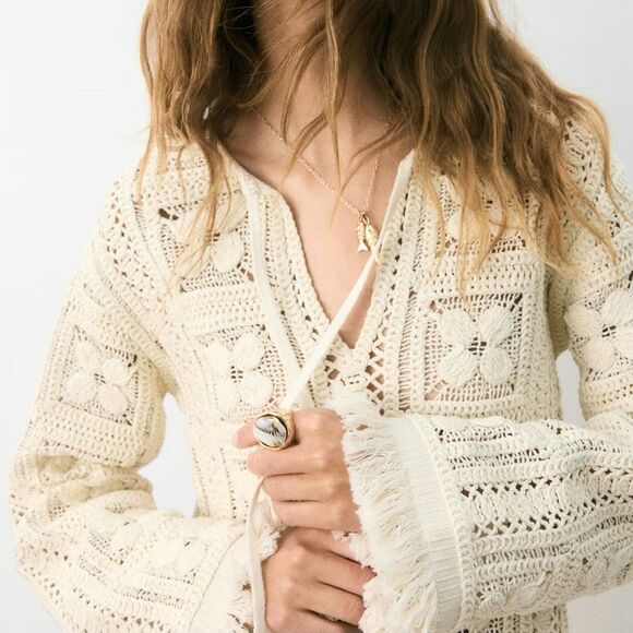 H&M Edition Crochet-Look Tunic Dress New - Picture 9 of 10